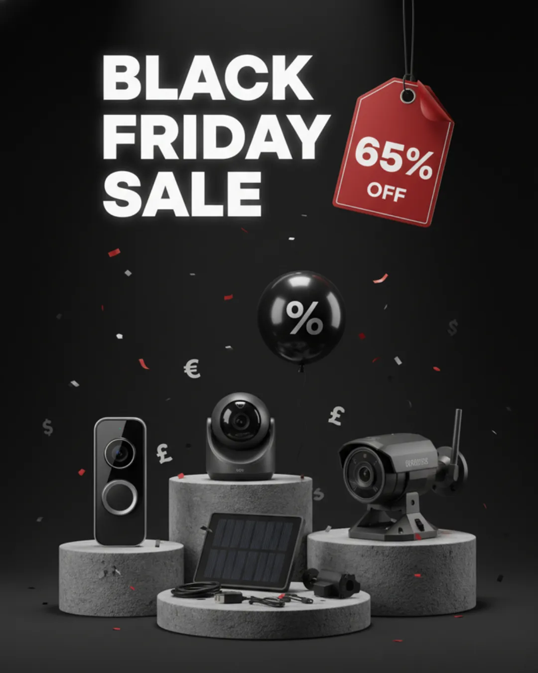 Ultra-Realistic Black Friday Promotional Banner