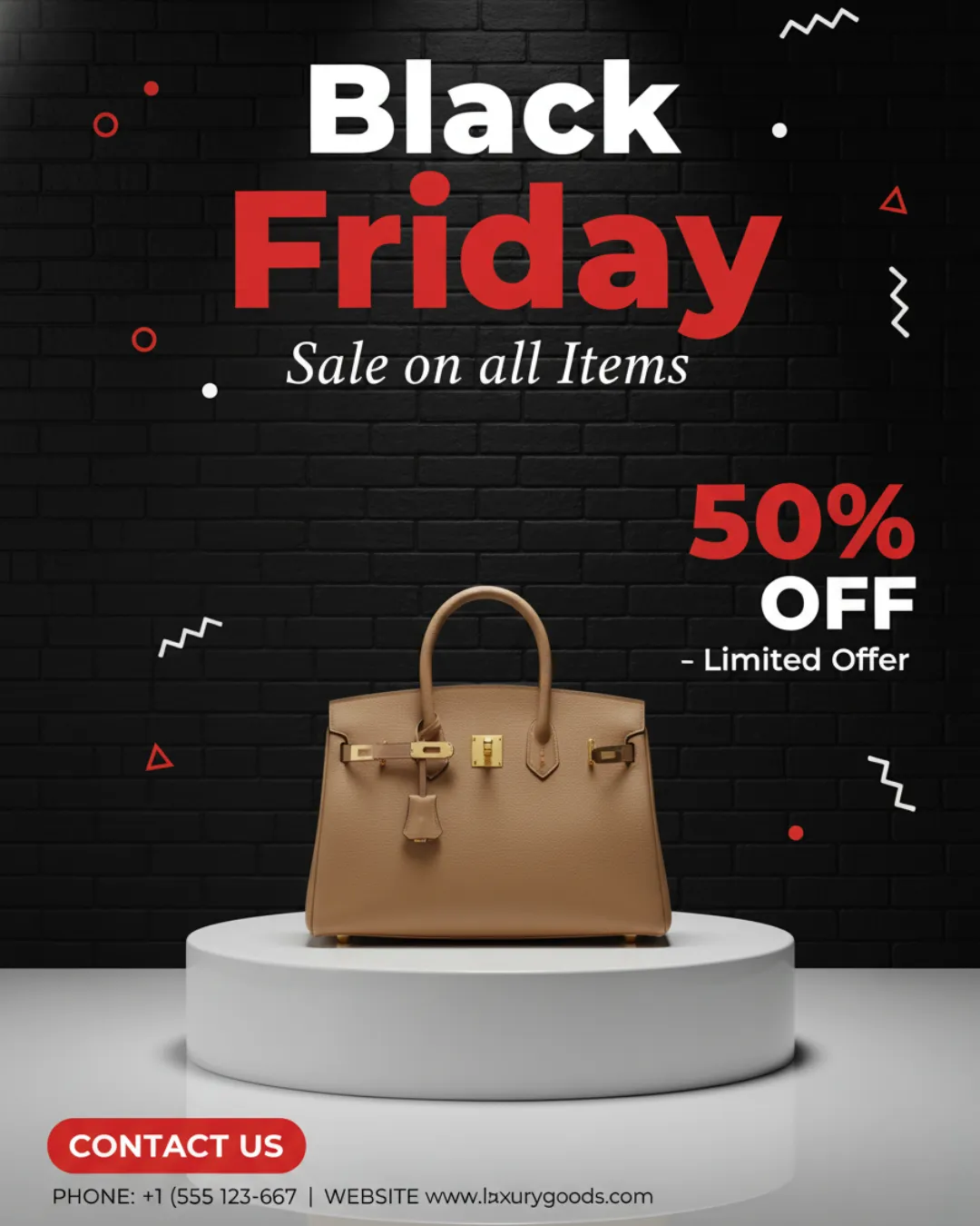 Ultra-Realistic Black Friday Promotional Poster