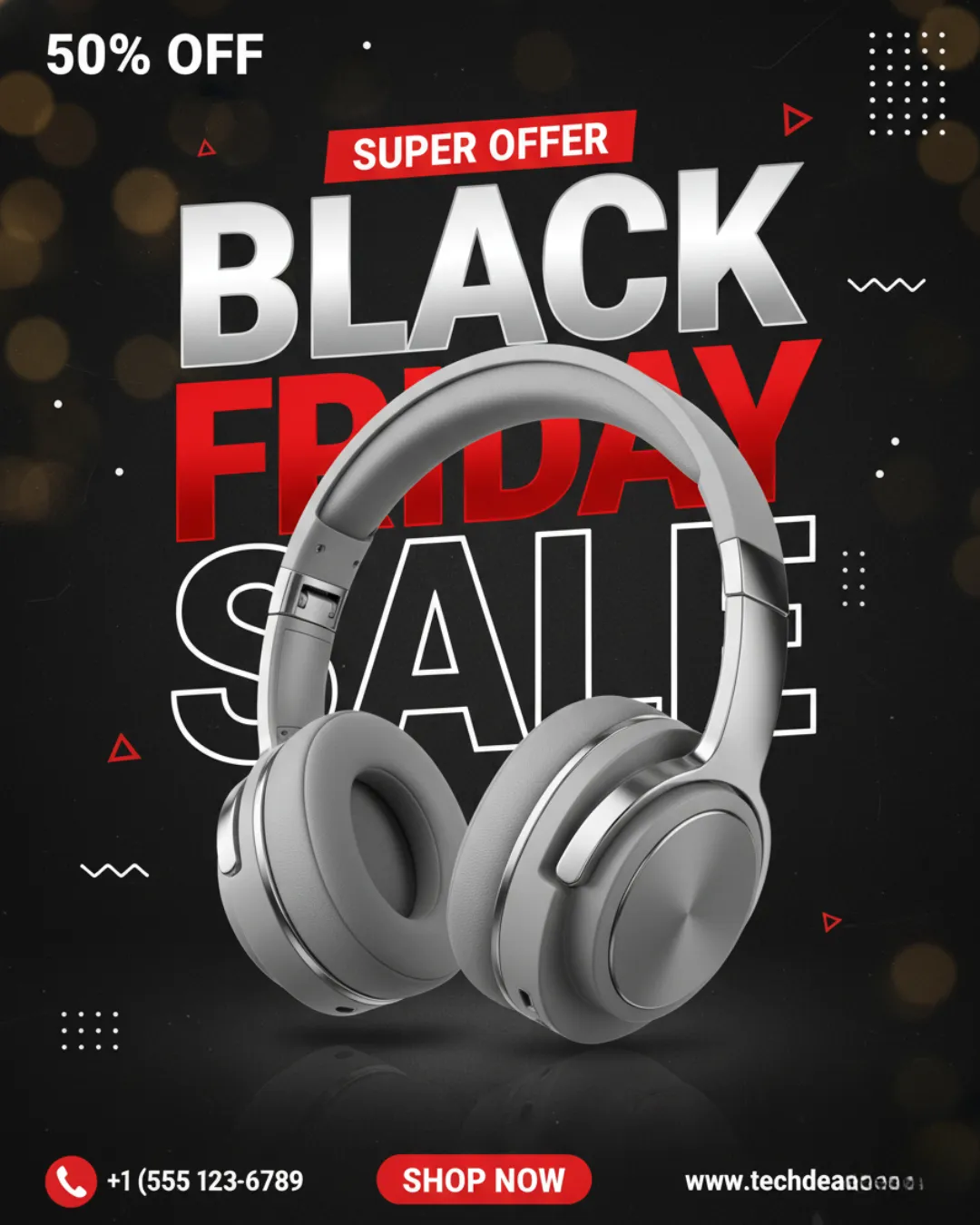 Ultra-Realistic Black Friday Promotional Banner