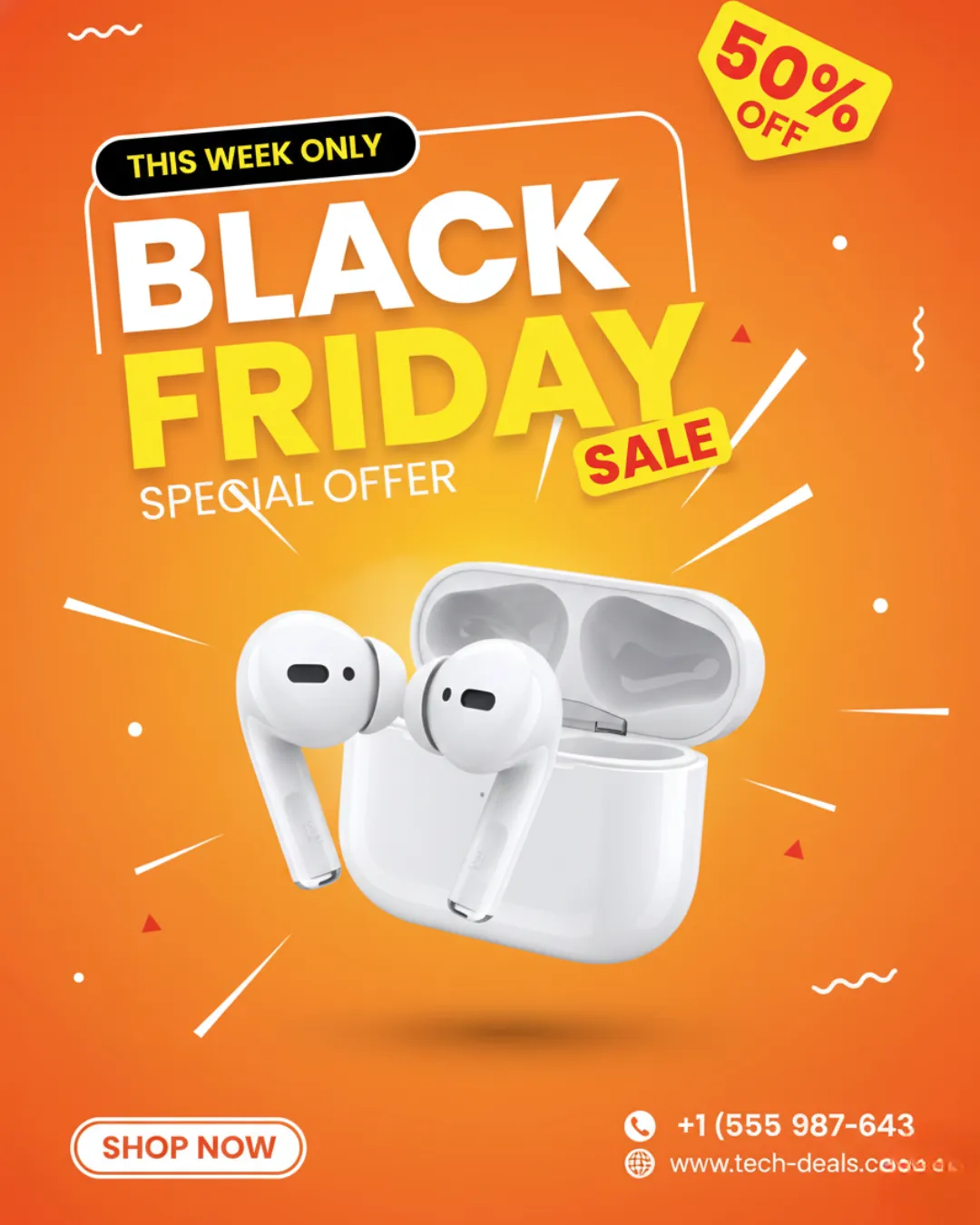 Ultra-Realistic Black Friday Promotional Banner