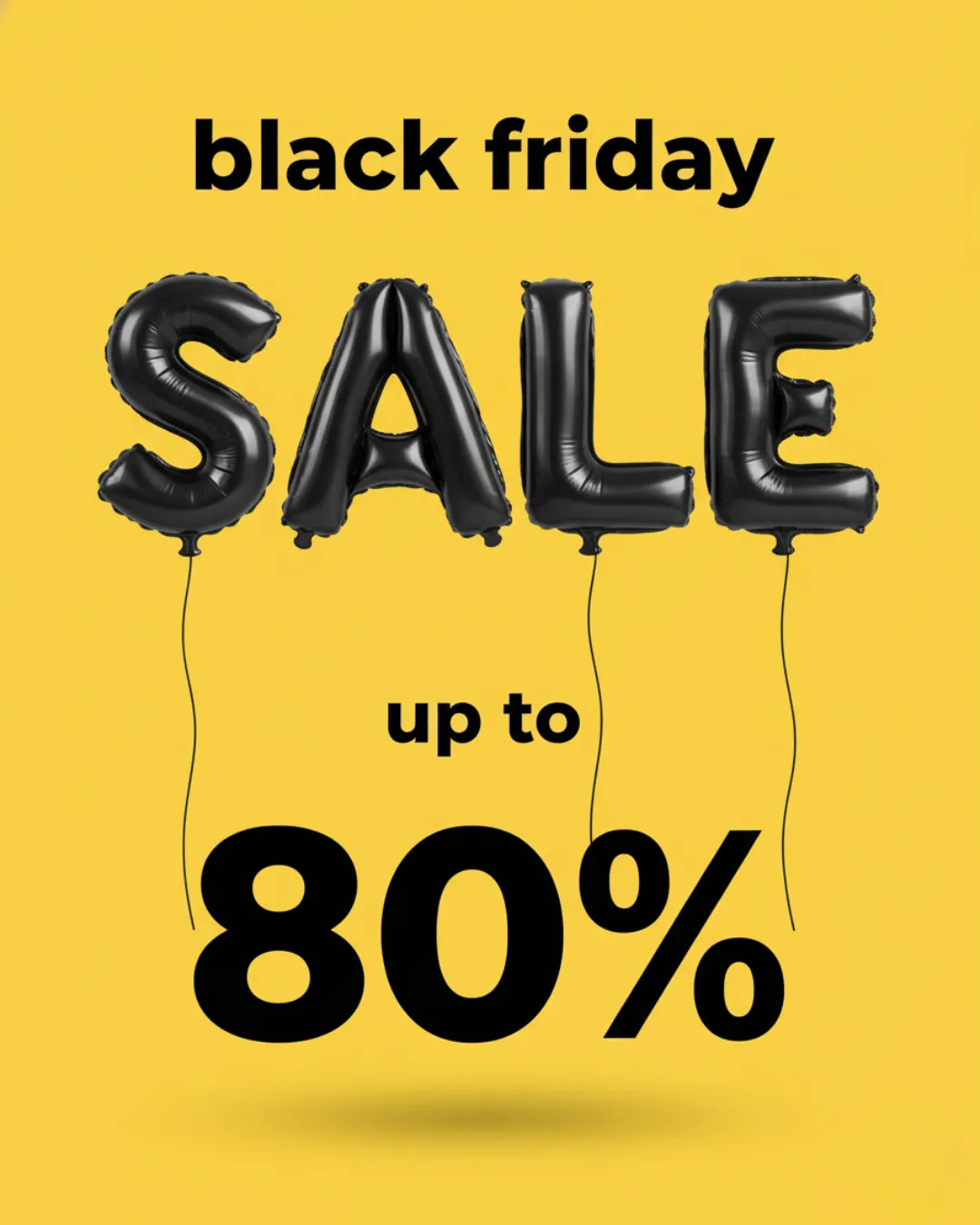 Ultra-Realistic Black Friday Promotional Poster