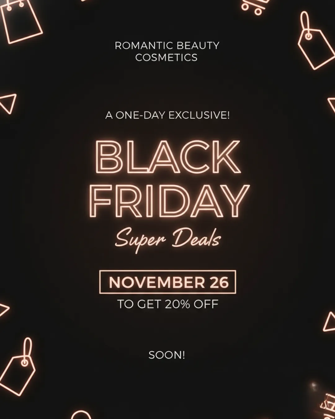 Ultra-Realistic Black Friday Neon Poster