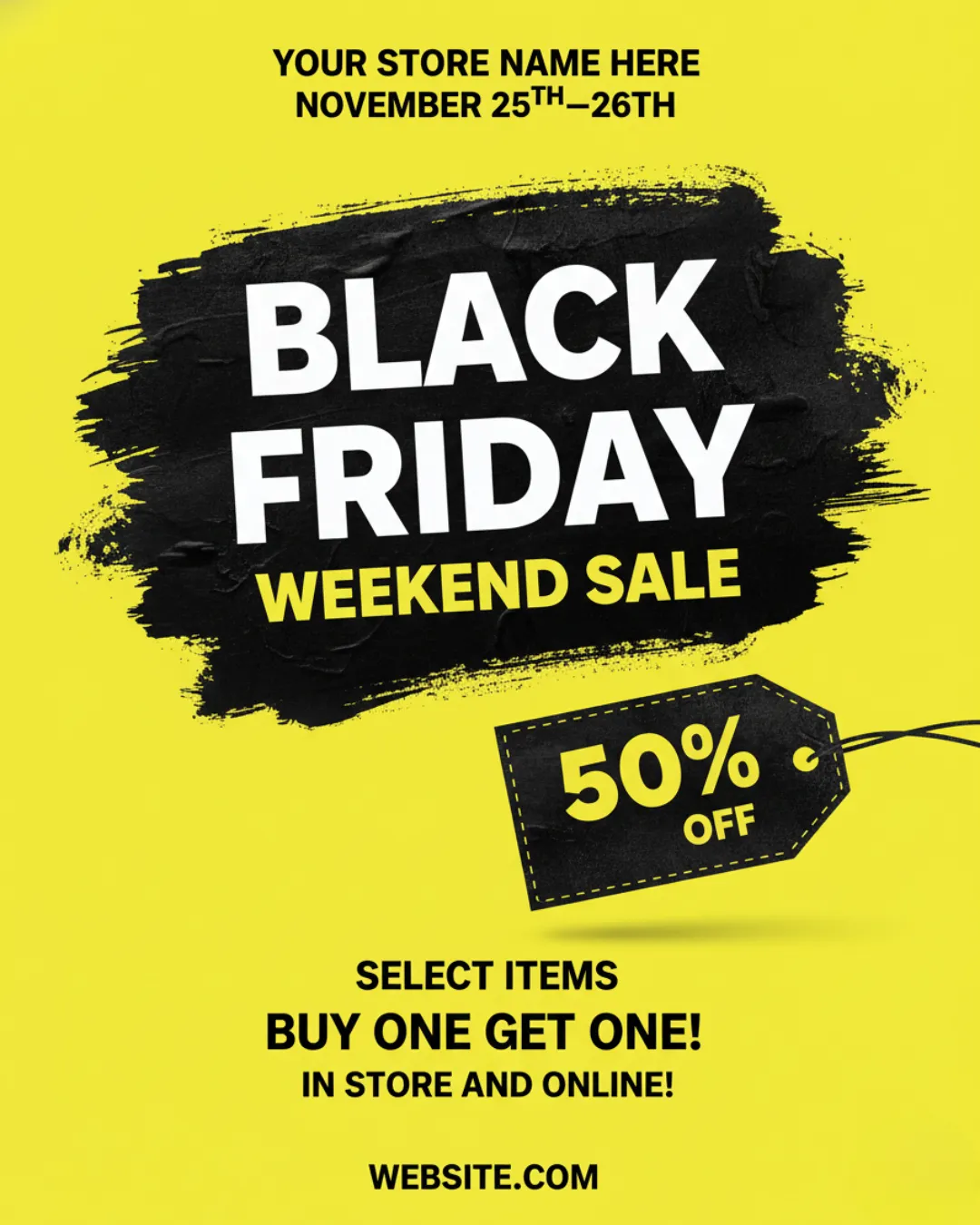 Bold Black Friday Promotional Poster