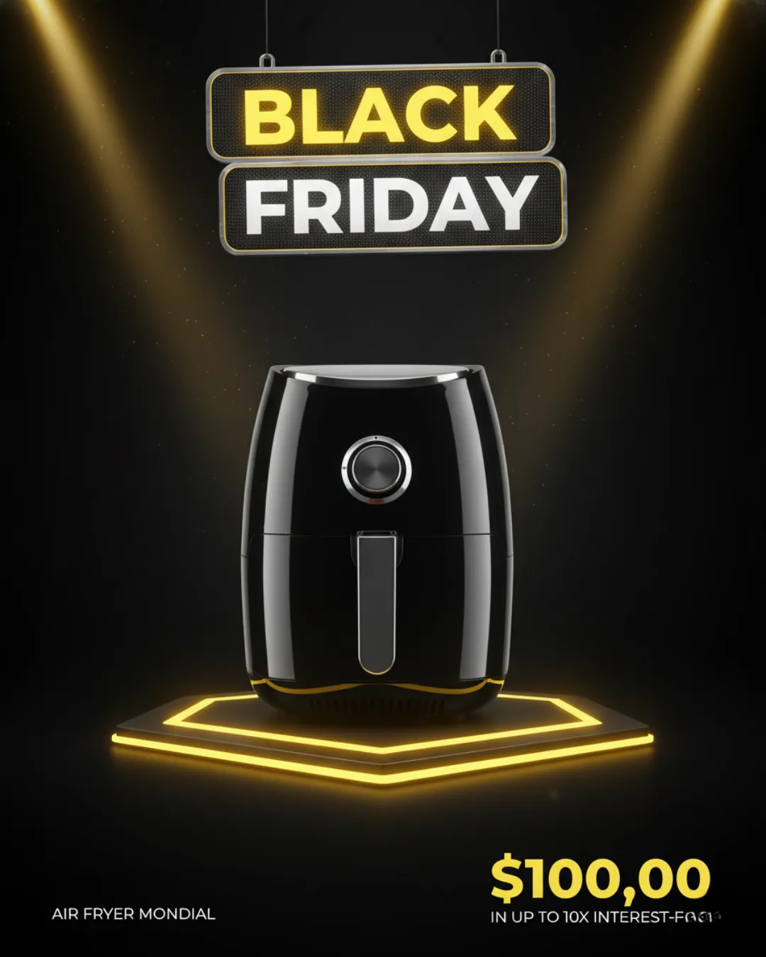 Ultra-Realistic Black Friday Product Banner