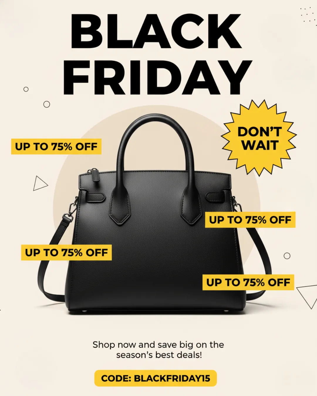 Luxury Handbag Black Friday Poster
