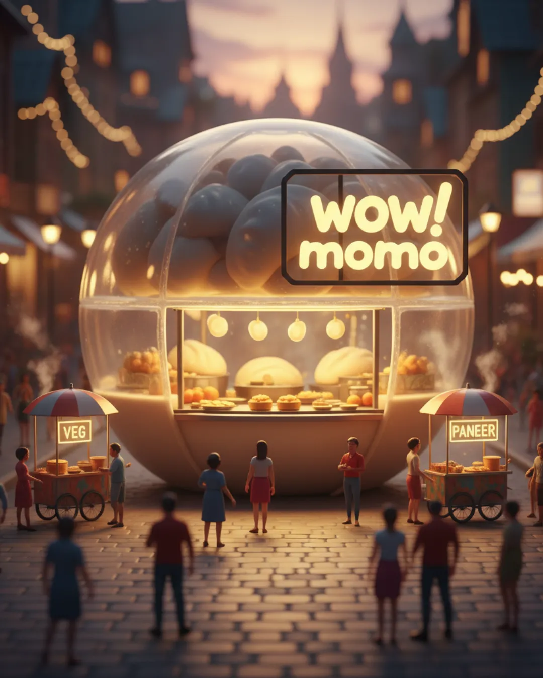Miniature Street Food Scene – Momo Stall