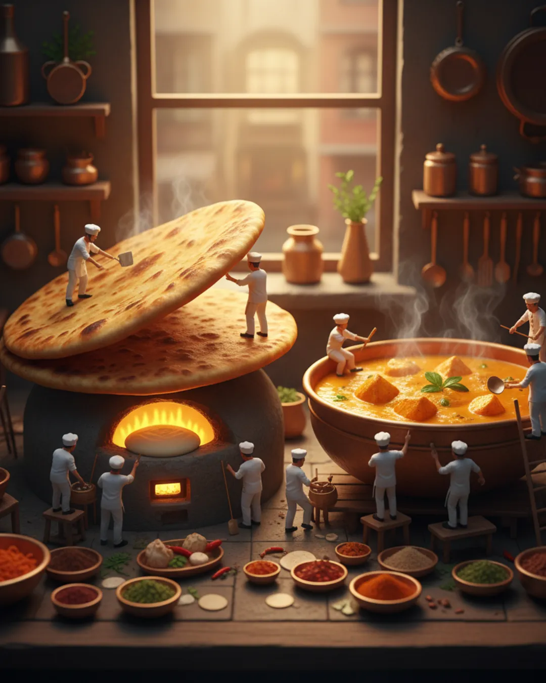 Miniature Indian Kitchen Diorama