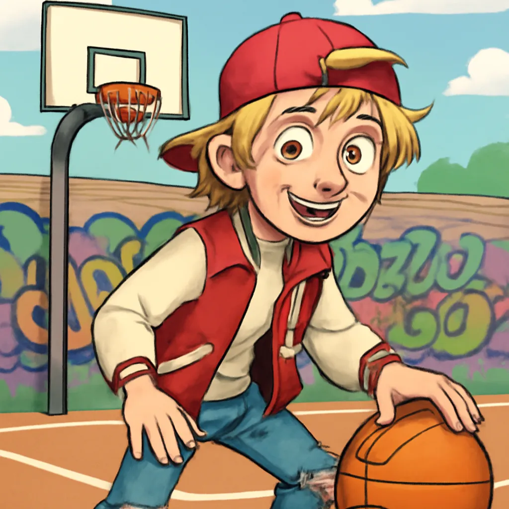 A Sporty Cartoon Teen