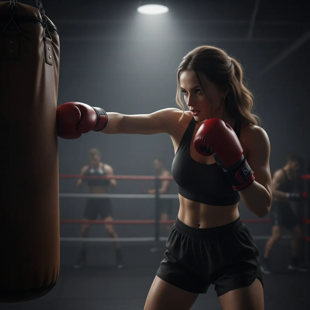 Intense Boxing Training Session