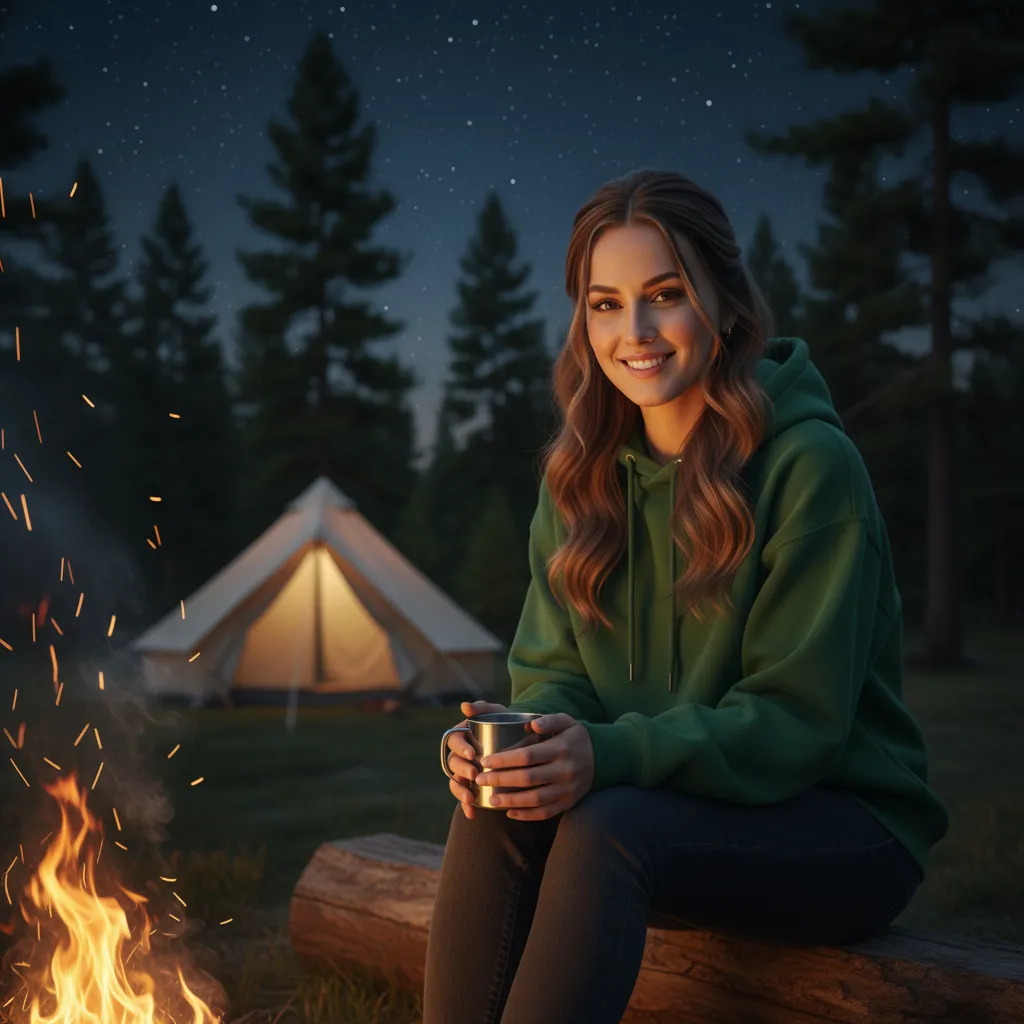 Cozy Night by the Campfire