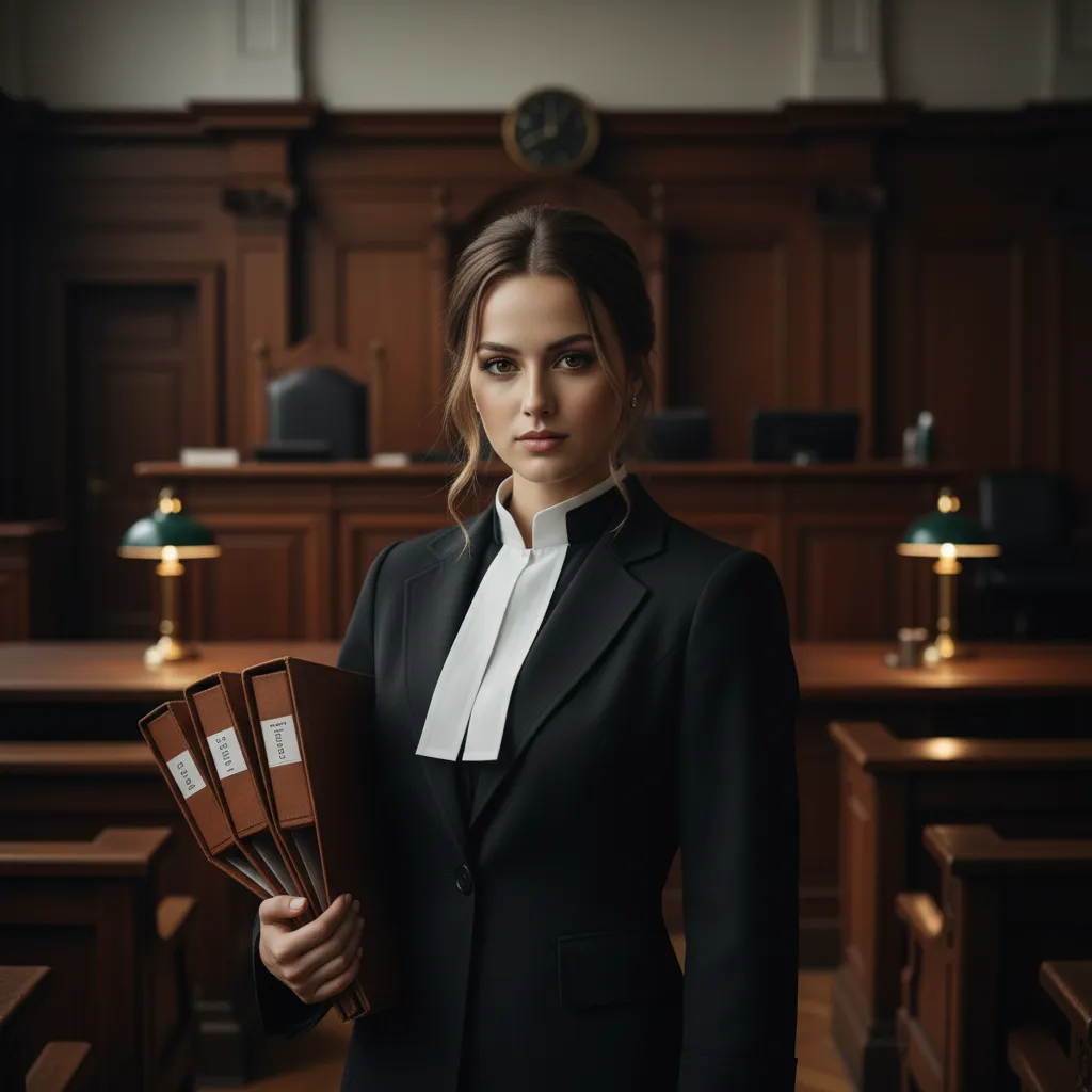 Authoritative Lawyer in Courtroom