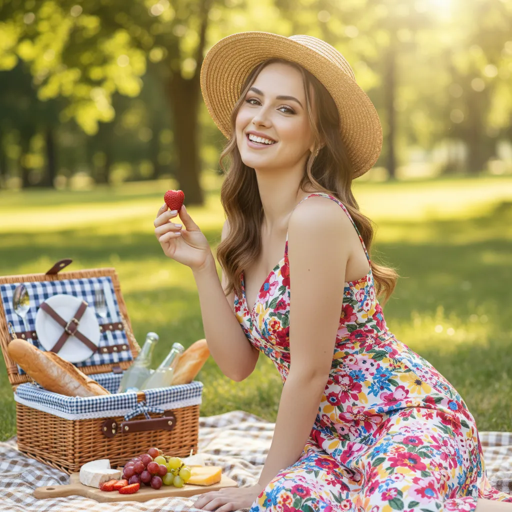 Idyllic Summer Park Picnic