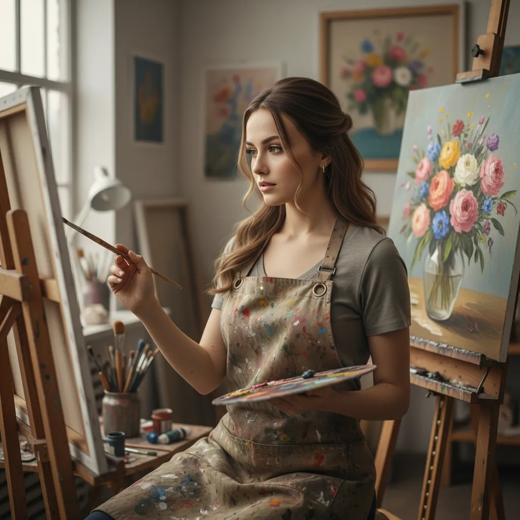 Authentic Artist in Studio