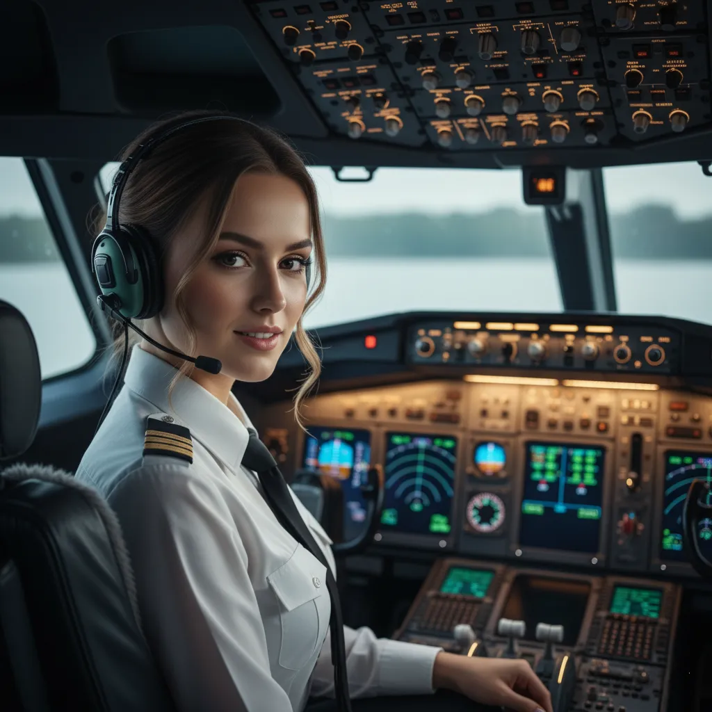 Commanding Pilot in Cockpit