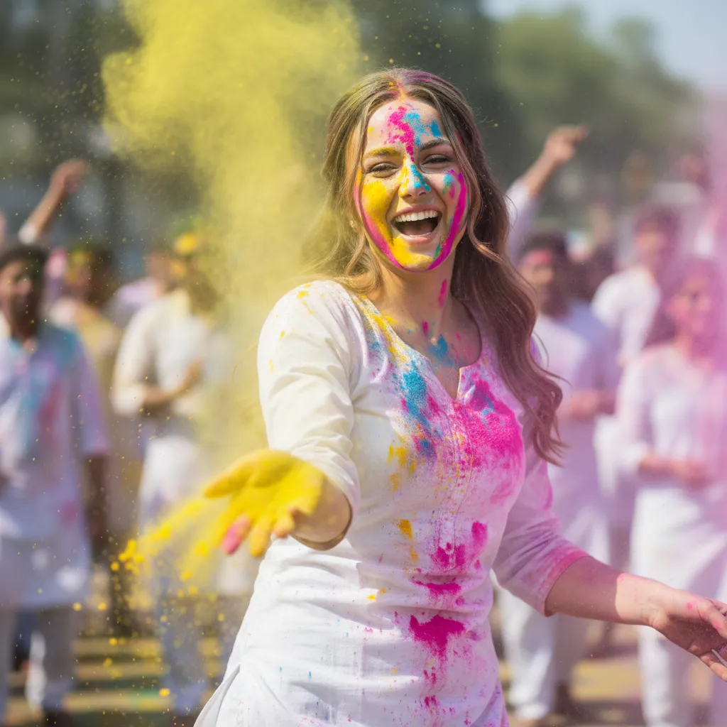 Joyful Holi Color Explosion