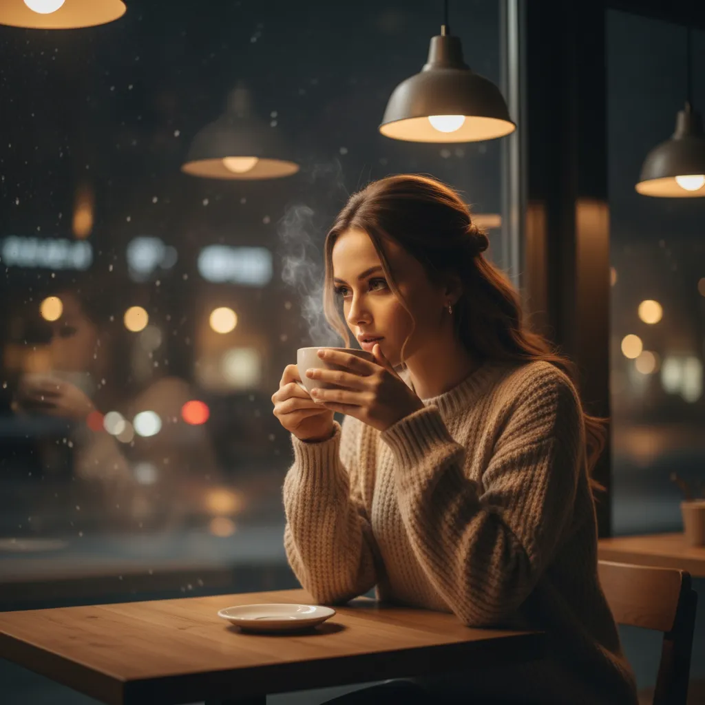 Moody Night Cafe Scene