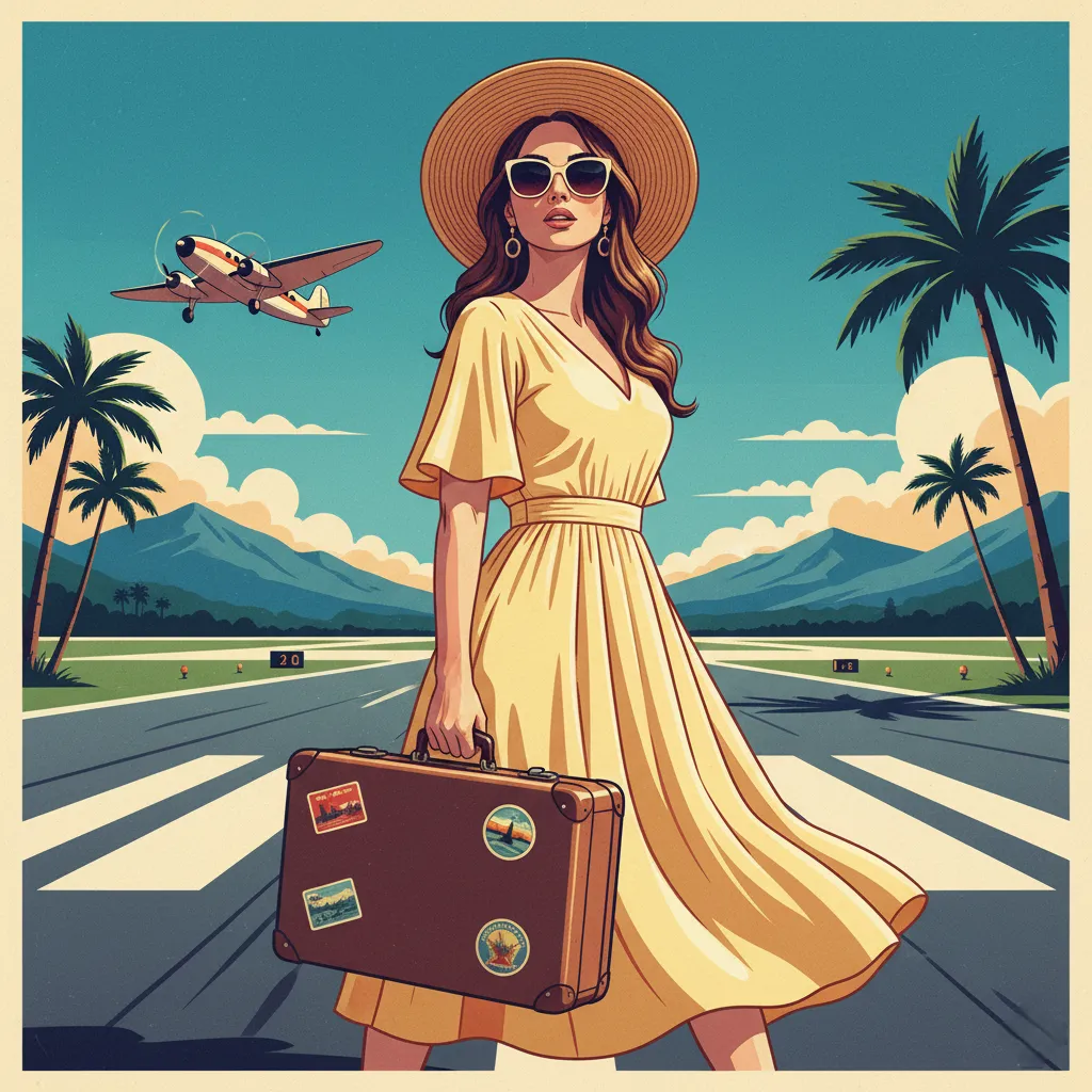 Vibrant Retro Travel Poster