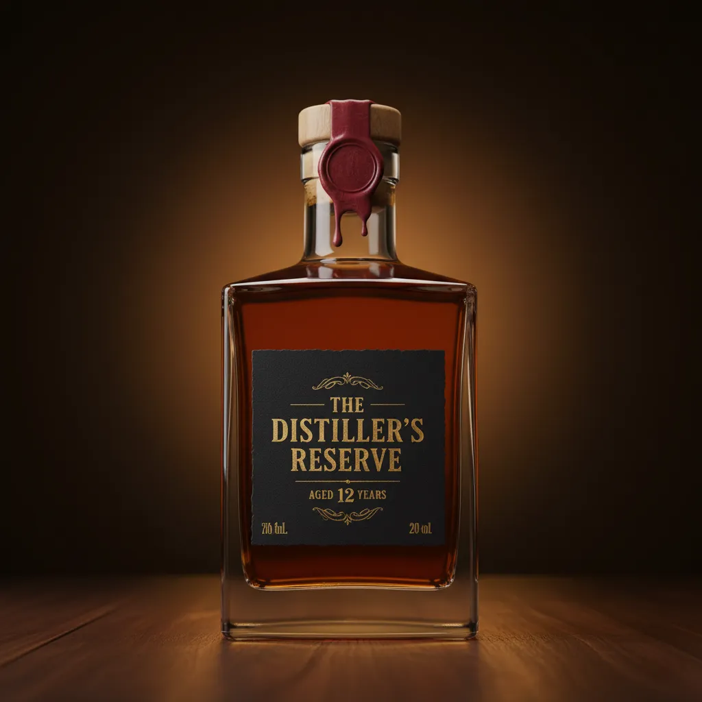 Premium Masculine Whiskey Bottle