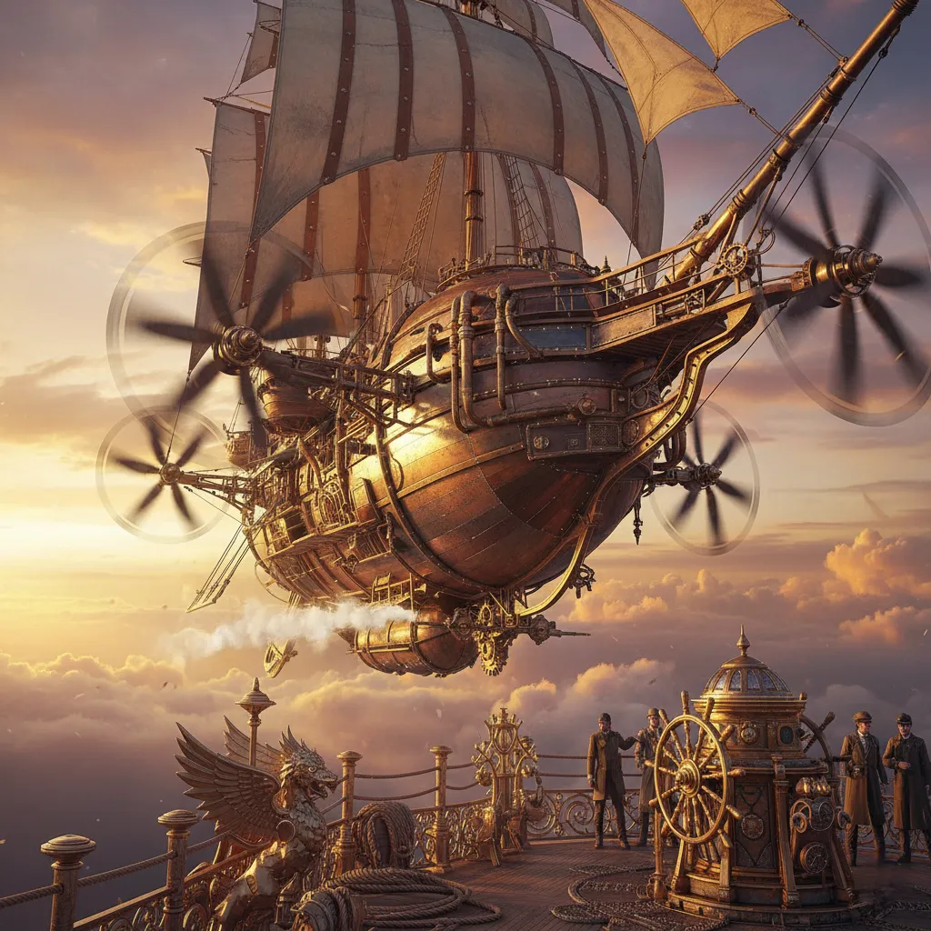 Majestic Steampunk Airship