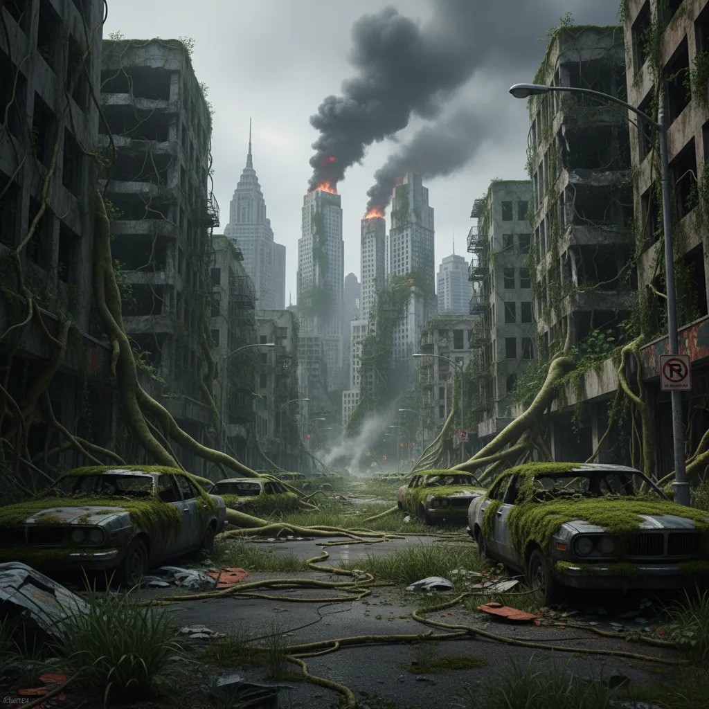Overgrown Post-Apocalyptic Street