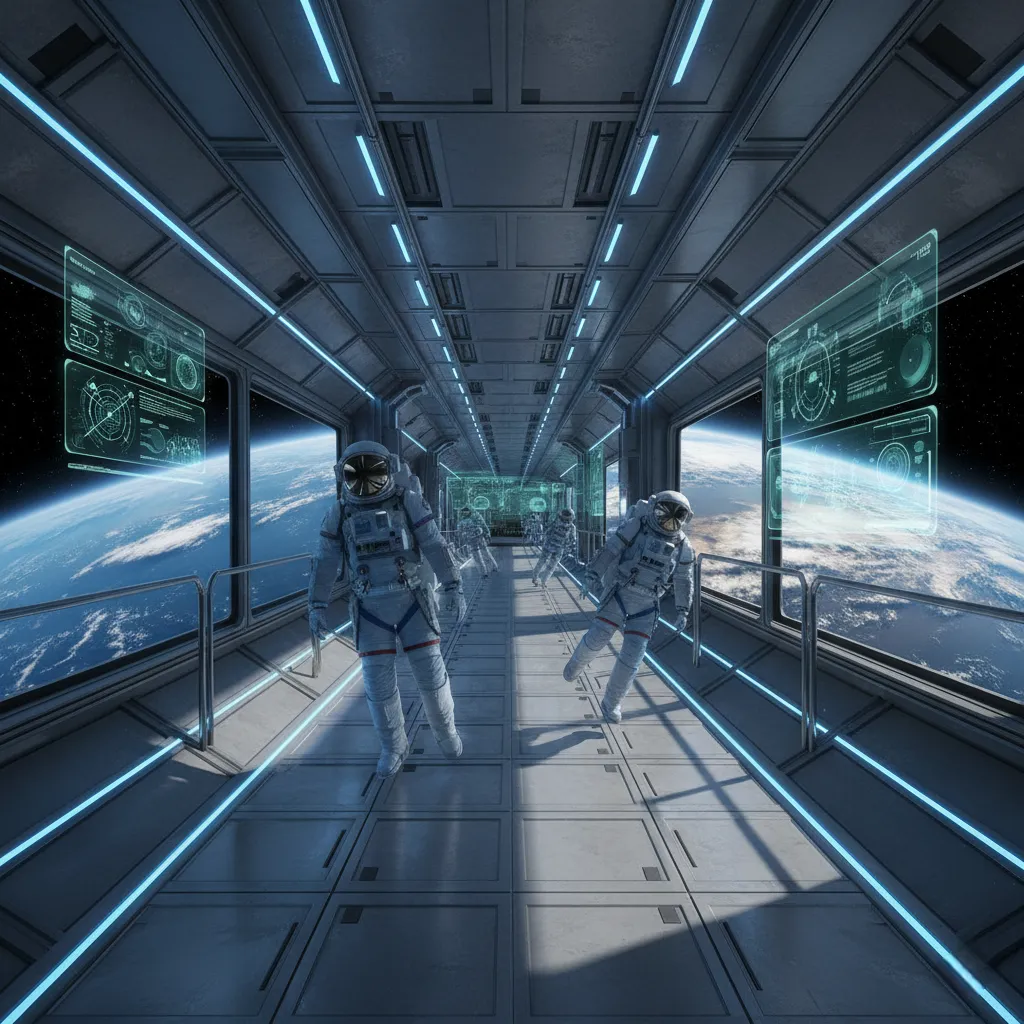 Futuristic Orbiting Space Station