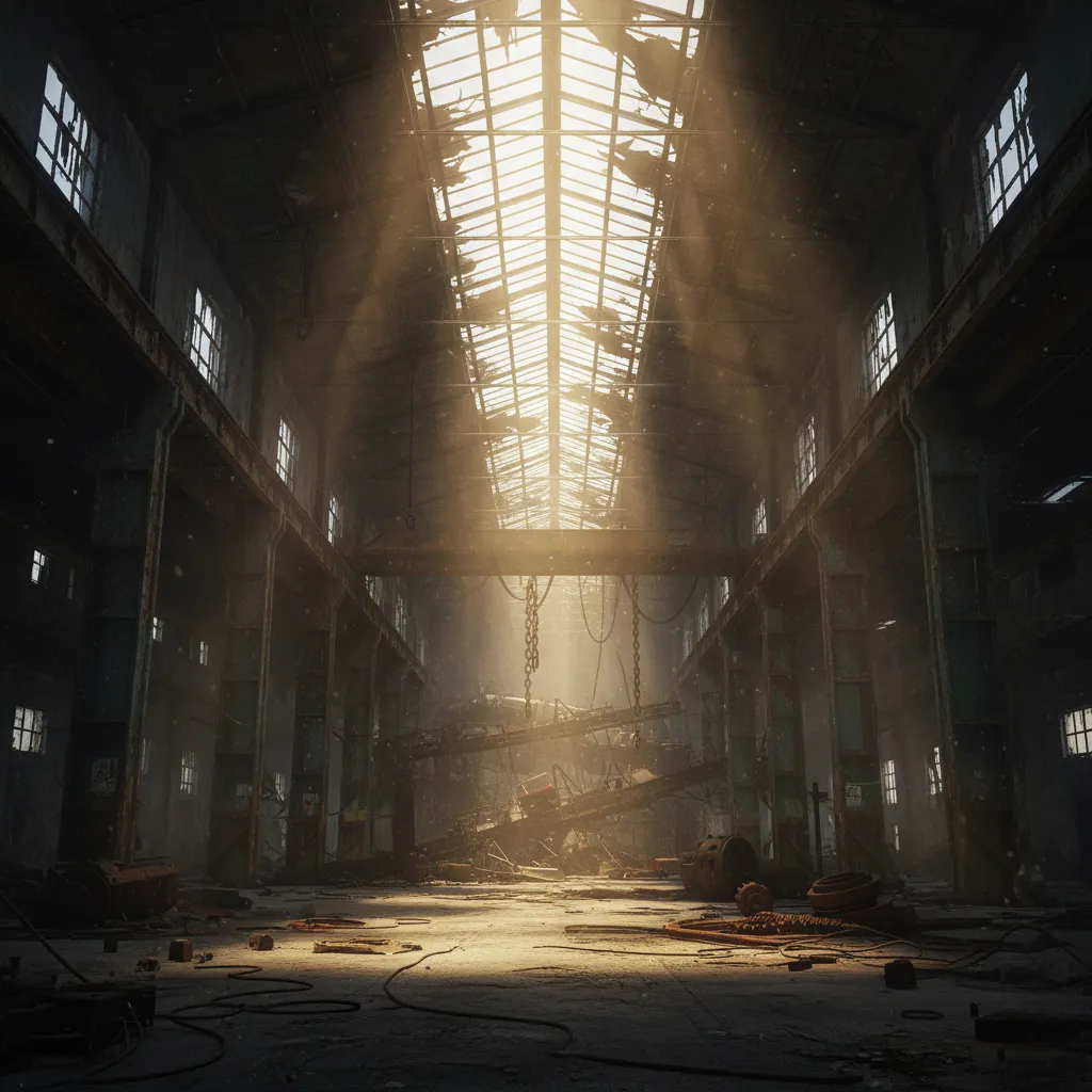Abandoned Industrial Factory Hall
