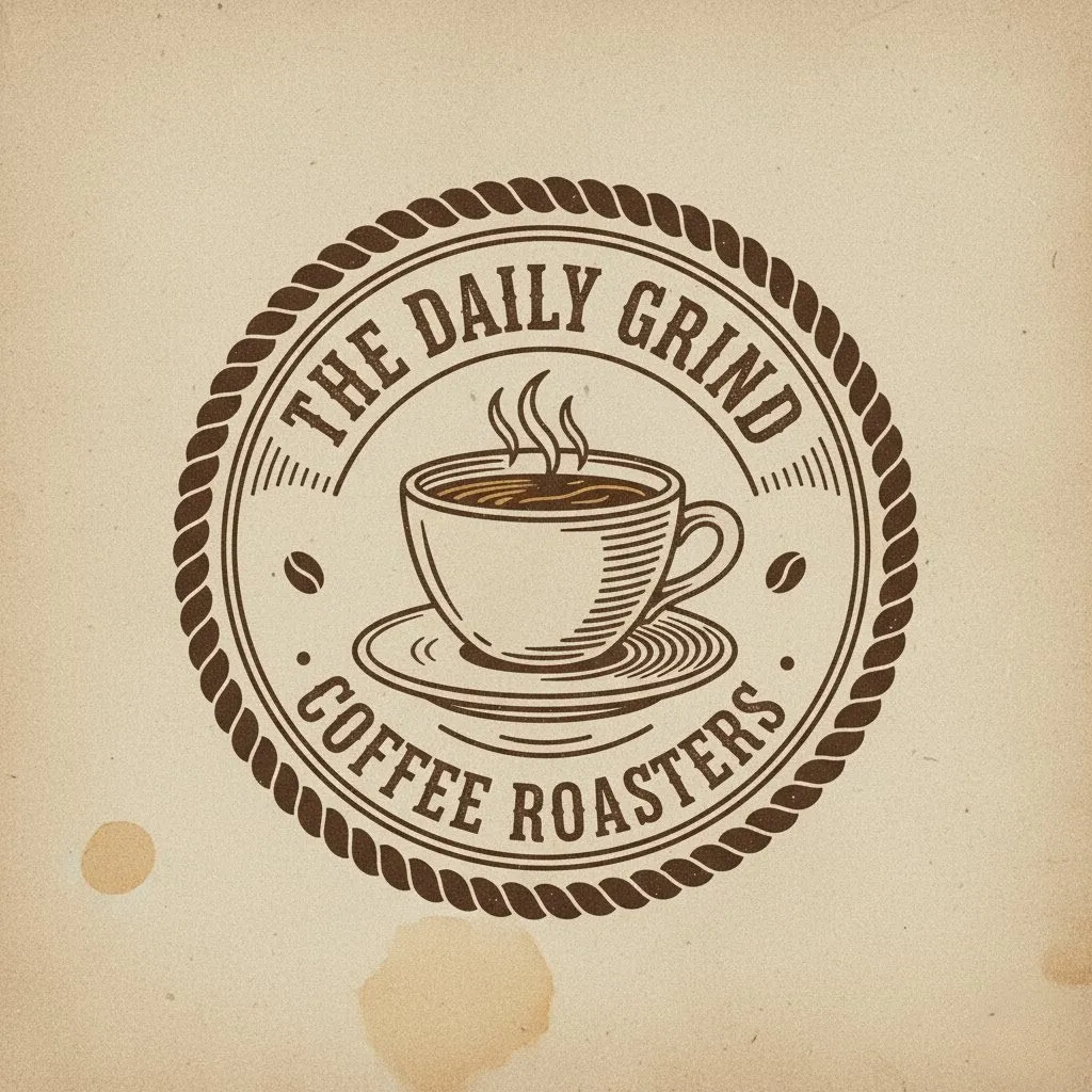 Vintage Coffee Shop Badge