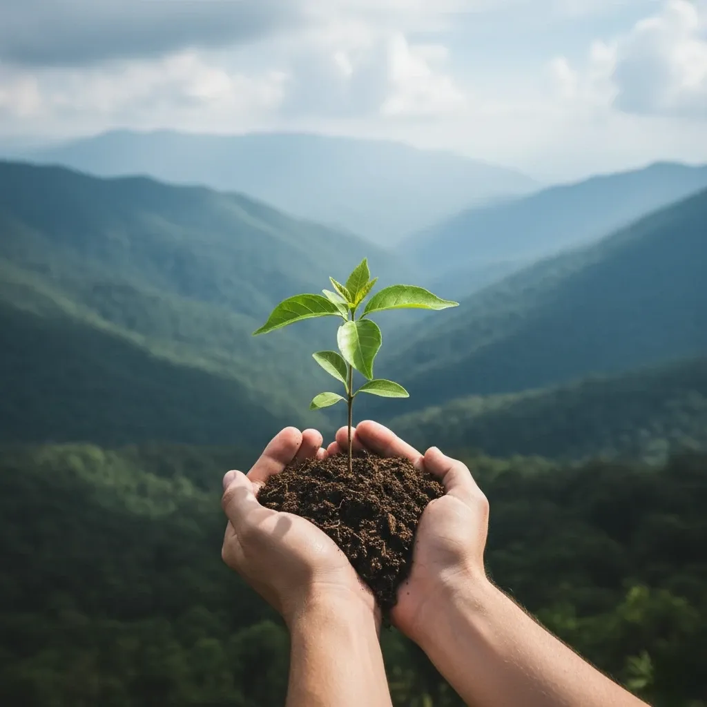 Ultra-realistic environmental conservation visual for atmospheric nature photography