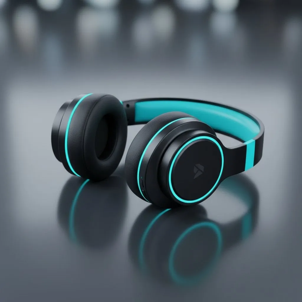 Sleek Headphones Product Display
