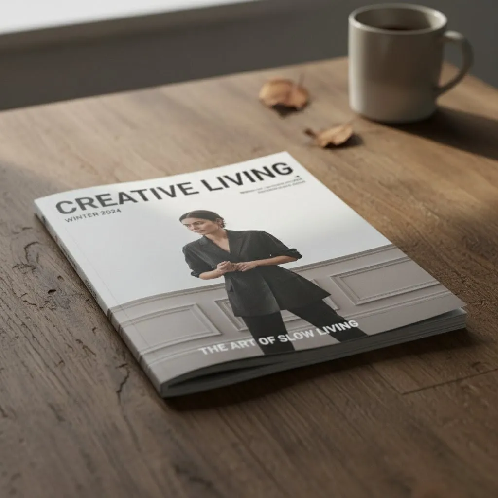 Realistic Magazine Cover Mockup