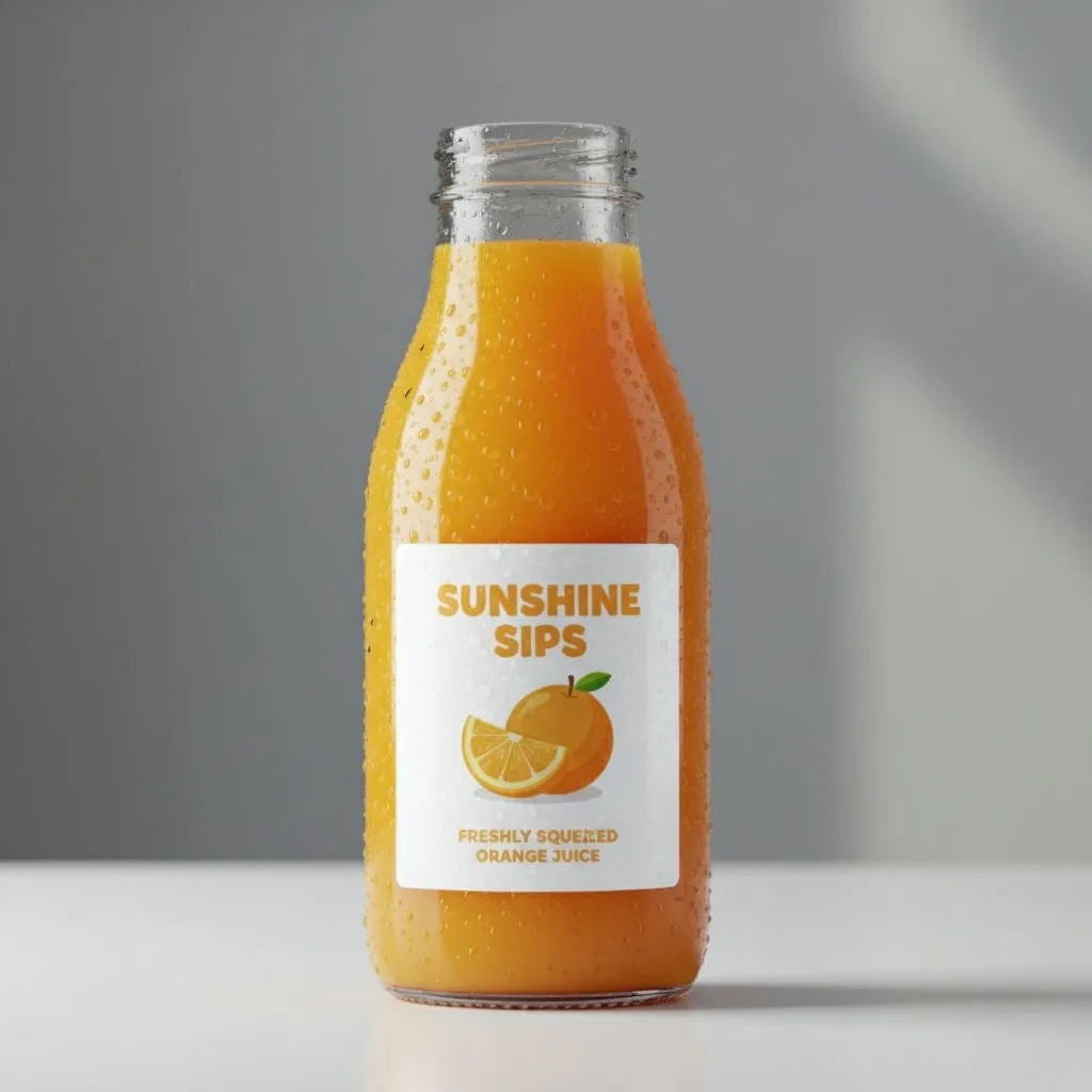 Fresh Juice Bottle Mockup